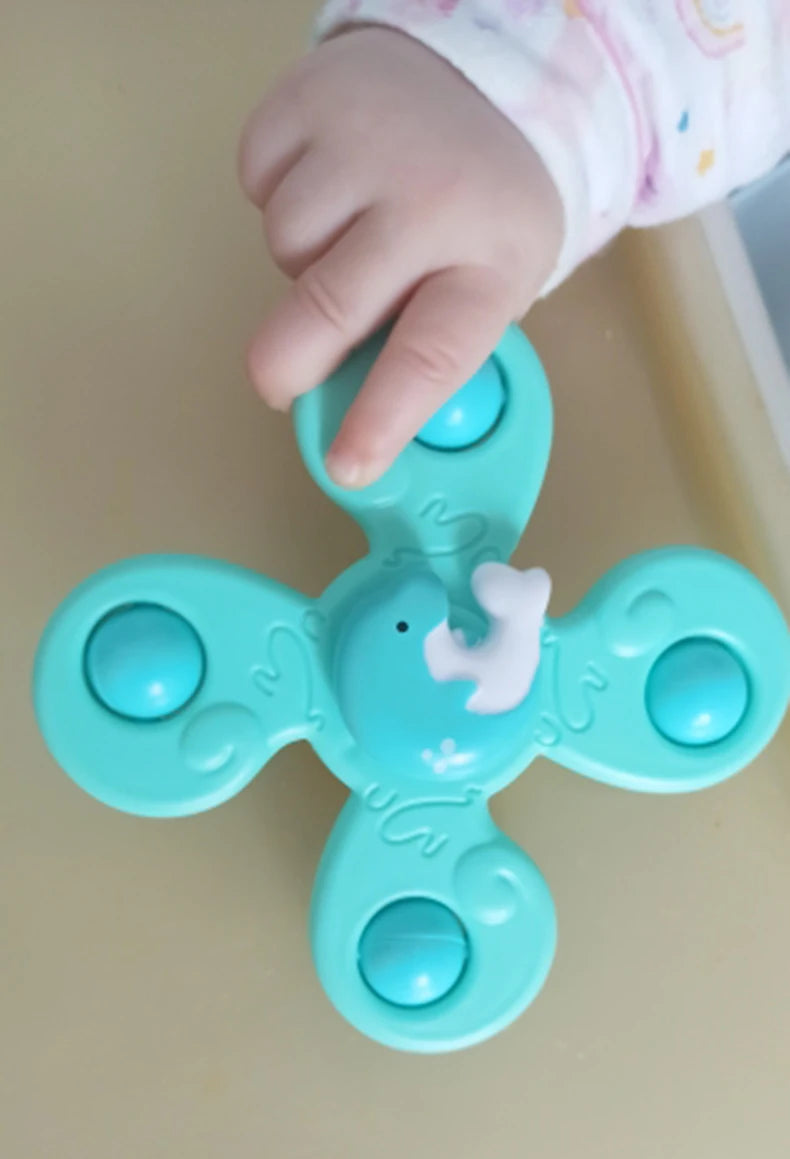 Montessori Baby Bath Toys For Boy Children Bathing Sucker Spinner Suction Cup Toy For Kids Funny Child Rattles Teether Maternitesolution