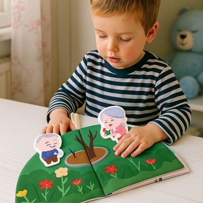 Livre bebe en tissus | Éveil Interactif - Maternitesolution