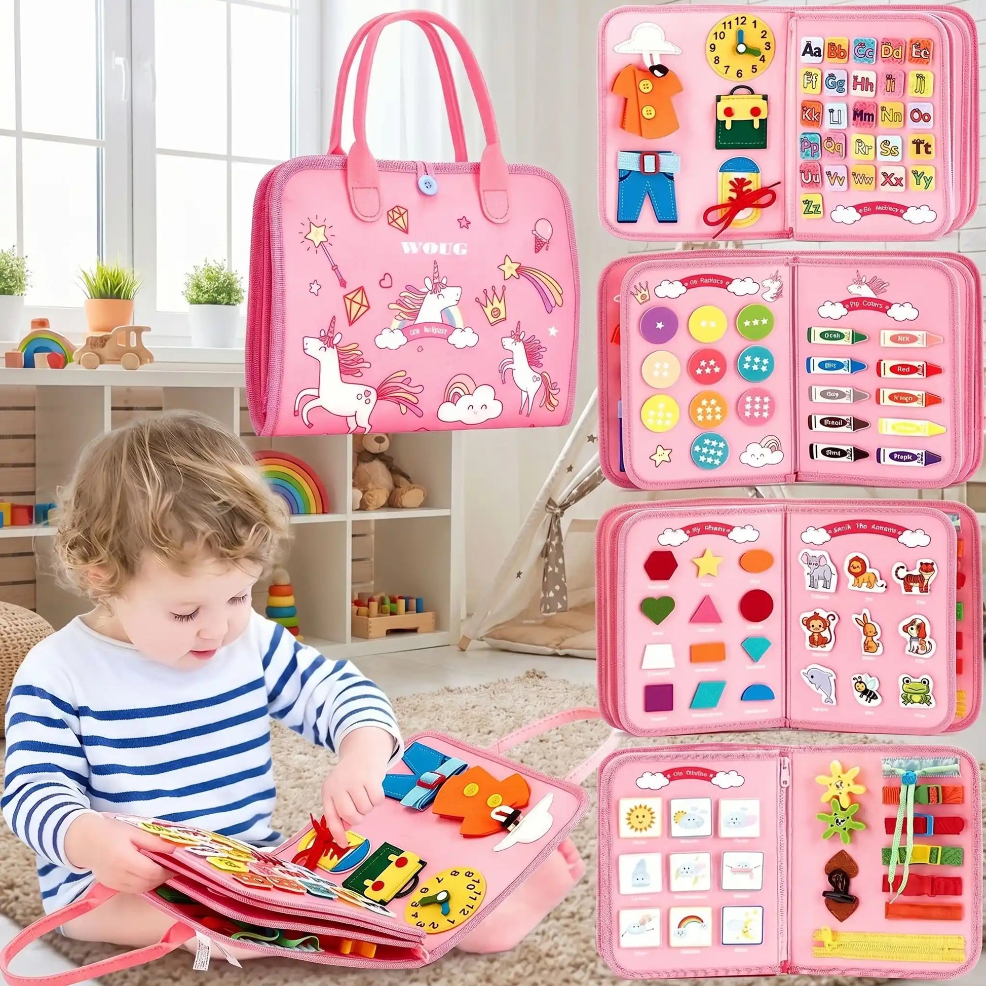 Livre Sensoriel Montessori |Activités bébé - Maternitesolution