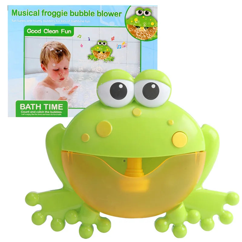 Crab Bubble Soap Machine Baby Bath Electric With Music Toys Kids Frog Machine Automatic Bubble Funny Frog Bath Pool Swimming Toy Maternitesolution