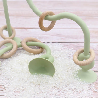 New Kids Wood Ring Soft Silicone Teether Toy Infant Teething Chewing Toy Baby Accessories Newborn Photography Baby Toys Maternitesolution