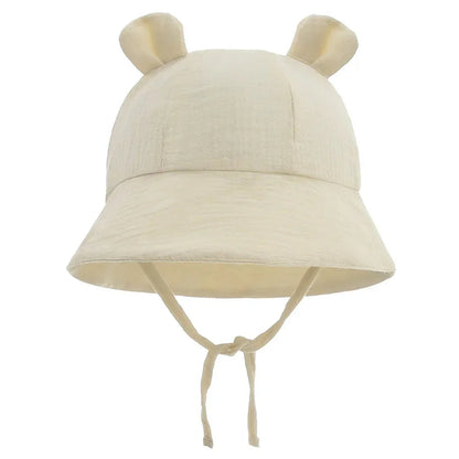 2022 New Autumn Baby Sun Hat Children Outdoor Rabbit Ear Beach Caps Boy Girl Panama Hat Unisex Beach Bucket Hats Bunny Hat Maternitesolution