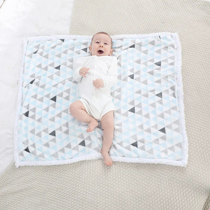 Baby Blanket Warm Fleece Thermal Newborn Soft Stroller Sleep Cover Infant Bedding Swaddle Wrap Soft Washable Thick Blanket Quilt Maternitesolution