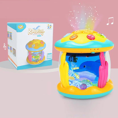 Baby Toys 1-3 Years Babies Ocean Light Rotary Projector Musical Toys Montessori Early Educational Sensory Toys for Toddler Gifts Maternitesolution