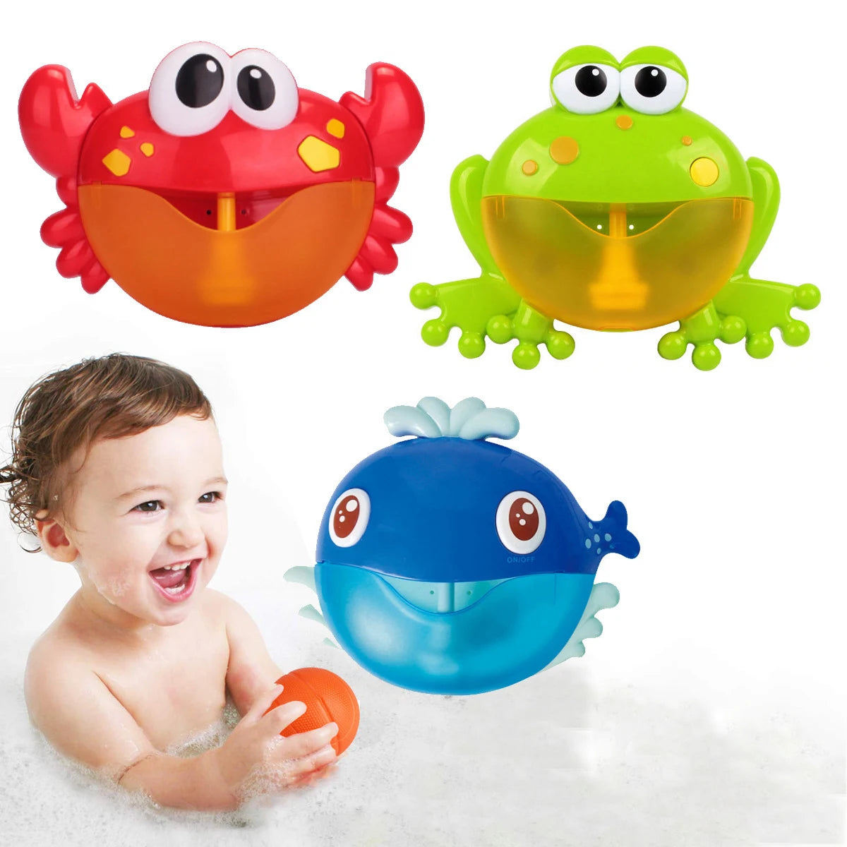 Crab Bubble Soap Machine Baby Bath Electric With Music Toys Kids Frog Machine Automatic Bubble Funny Frog Bath Pool Swimming Toy Maternitesolution