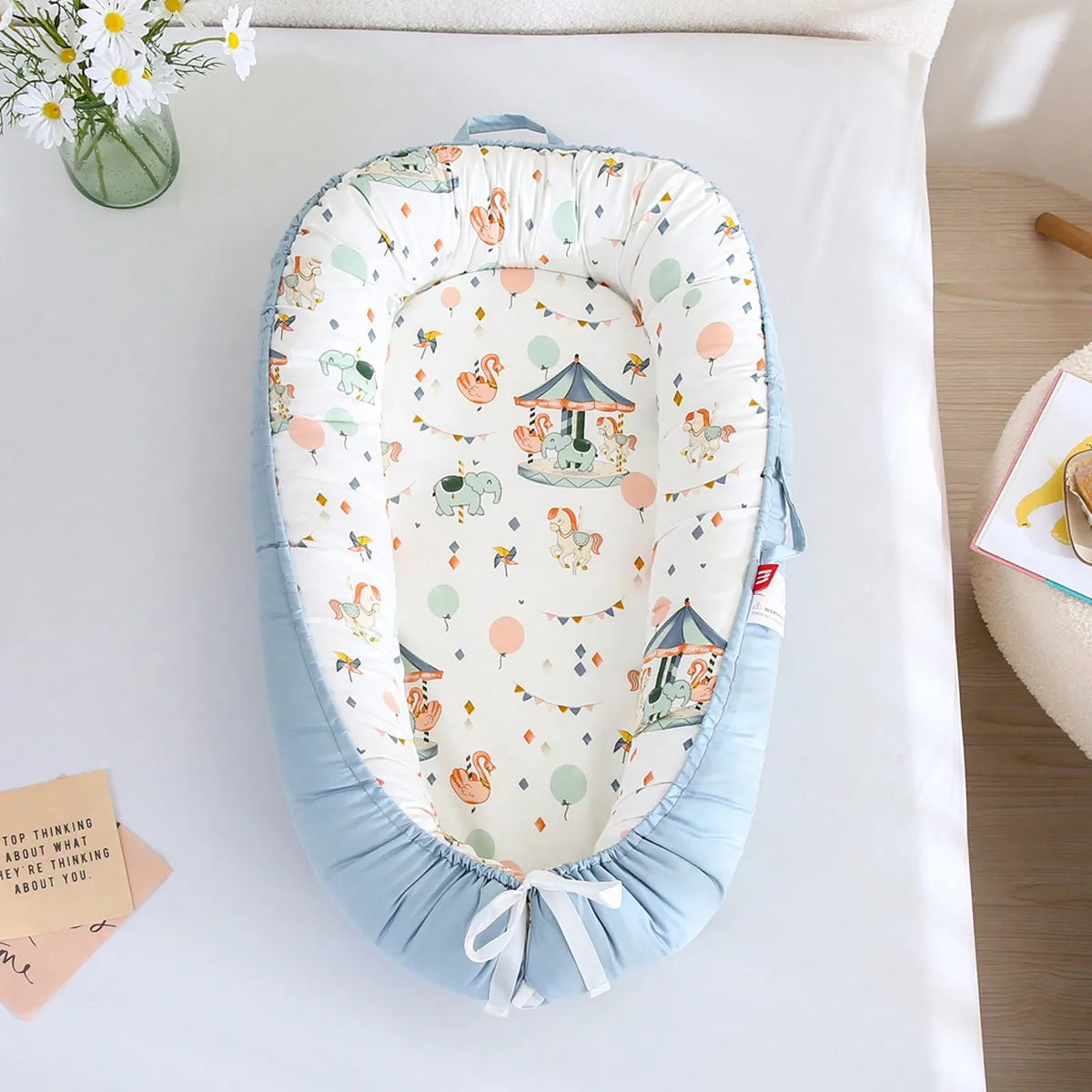 Baby Nest for Co Sleeping Newborn Baby Lounger Cotton Breathable Adjustable Baby Crib In Bed Portable Maternitesolution