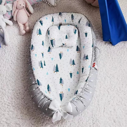Baby Nest for Co Sleeping Newborn Baby Lounger Cotton Breathable Adjustable Baby Crib In Bed Portable Maternitesolution