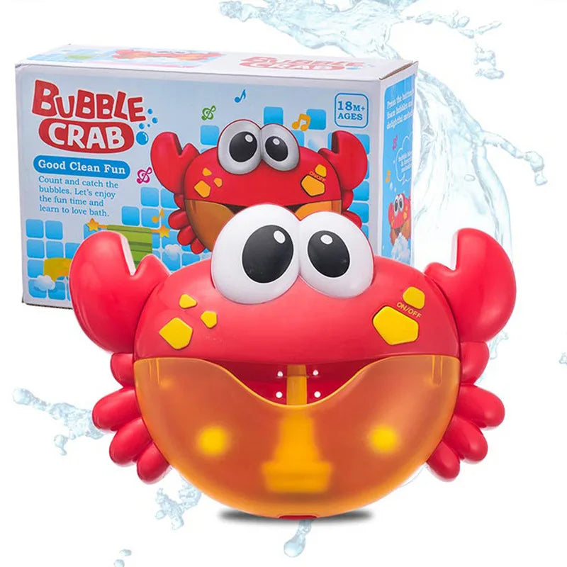 Crab Bubble Soap Machine Baby Bath Electric With Music Toys Kids Frog Machine Automatic Bubble Funny Frog Bath Pool Swimming Toy Maternitesolution