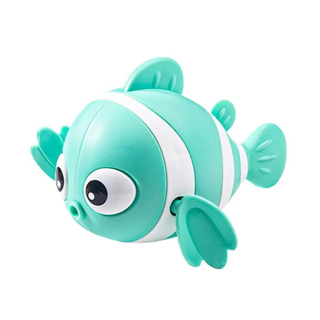 Baby Bath Toys Cute Swimming Fish Cartoon Animal Floating Wind Up Toys Water Game Classic Clockwork Toys For Toddlers Maternitesolution