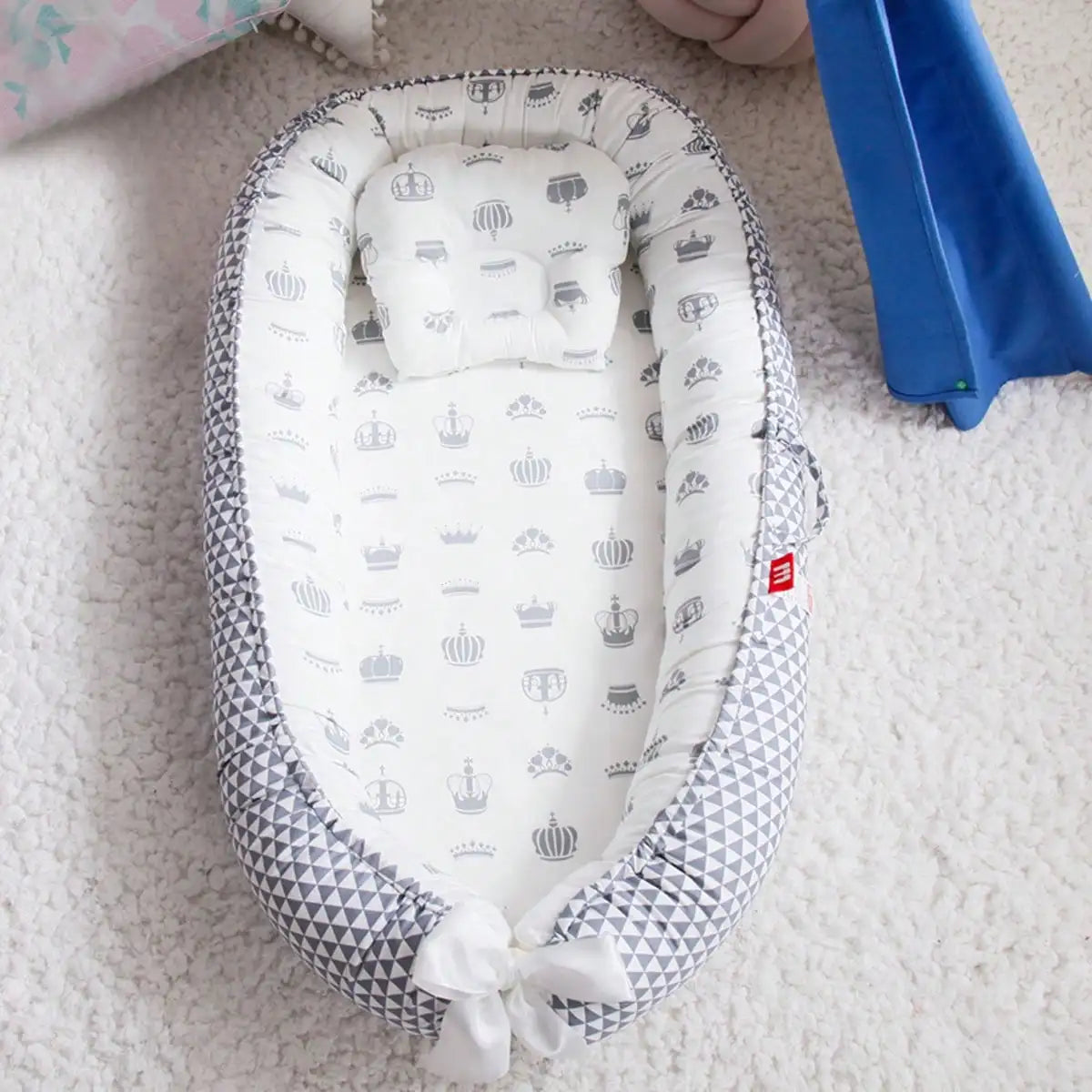 Baby Nest for Co Sleeping Newborn Baby Lounger Cotton Breathable Adjustable Baby Crib In Bed Portable Maternitesolution