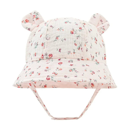 2022 New Autumn Baby Sun Hat Children Outdoor Rabbit Ear Beach Caps Boy Girl Panama Hat Unisex Beach Bucket Hats Bunny Hat Maternitesolution