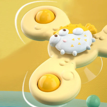 Montessori Baby Bath Toys For Boy Children Bathing Sucker Spinner Suction Cup Toy For Kids Funny Child Rattles Teether Maternitesolution