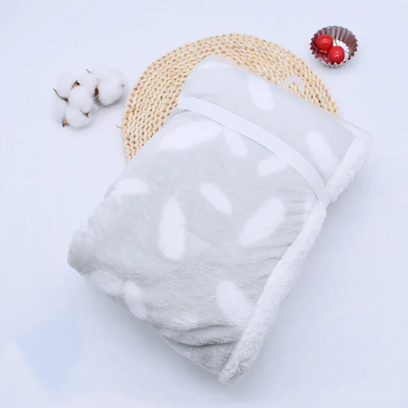 Baby Blanket Warm Fleece Thermal Newborn Soft Stroller Sleep Cover Infant Bedding Swaddle Wrap Soft Washable Thick Blanket Quilt Maternitesolution