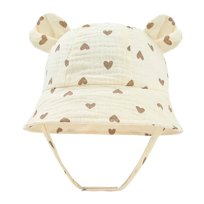 2022 New Autumn Baby Sun Hat Children Outdoor Rabbit Ear Beach Caps Boy Girl Panama Hat Unisex Beach Bucket Hats Bunny Hat Maternitesolution