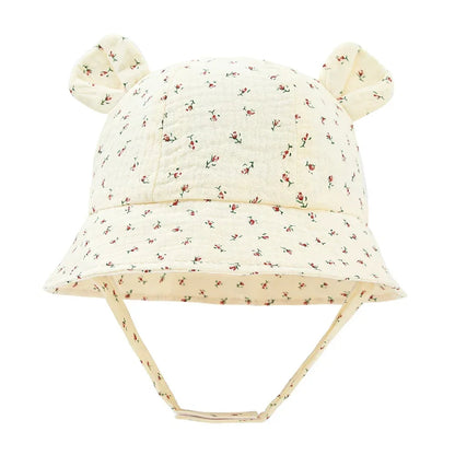 2022 New Autumn Baby Sun Hat Children Outdoor Rabbit Ear Beach Caps Boy Girl Panama Hat Unisex Beach Bucket Hats Bunny Hat Maternitesolution