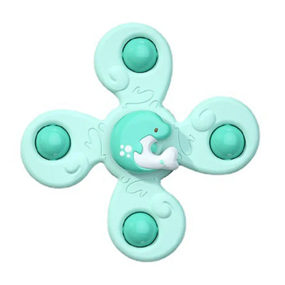 Montessori Baby Bath Toys For Boy Children Bathing Sucker Spinner Suction Cup Toy For Kids Funny Child Rattles Teether Maternitesolution