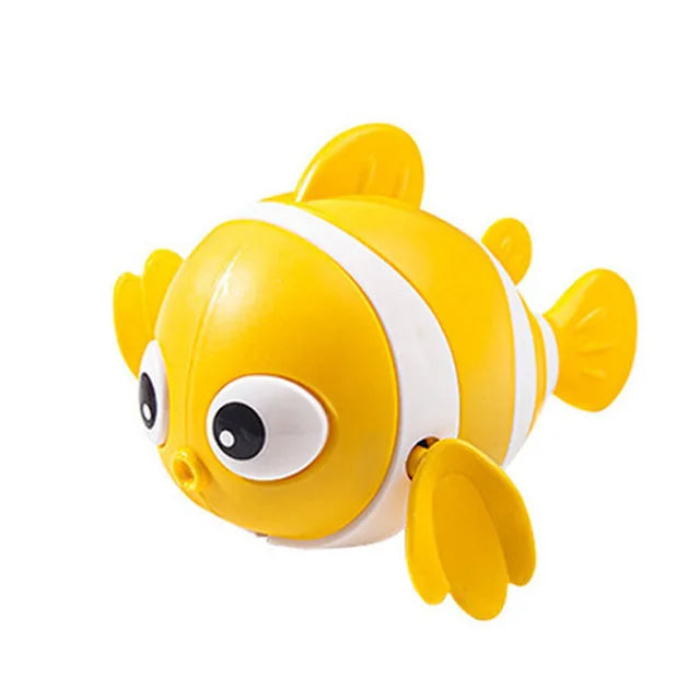 Baby Bath Toys Cute Swimming Fish Cartoon Animal Floating Wind Up Toys Water Game Classic Clockwork Toys For Toddlers Maternitesolution