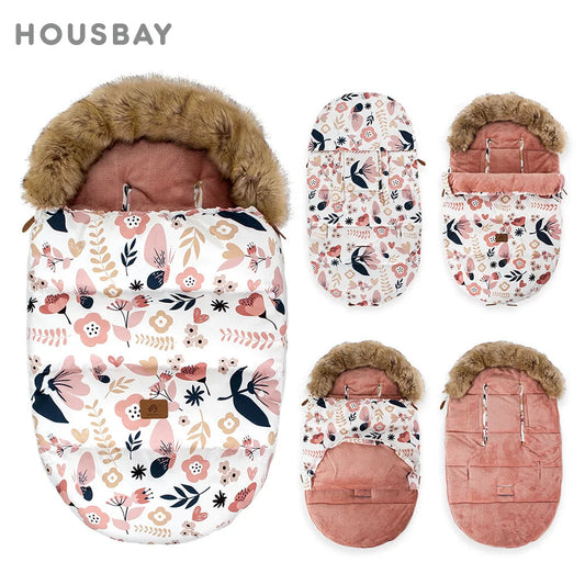 0-24Months Baby Carriage Sack Winter Warm Thicker Envelope For Discharge Stroller Footmuff Universal Pram Cover Accessories Maternitesolution