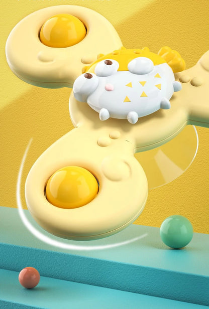 Montessori Baby Bath Toys For Boy Children Bathing Sucker Spinner Suction Cup Toy For Kids Funny Child Rattles Teether Maternitesolution