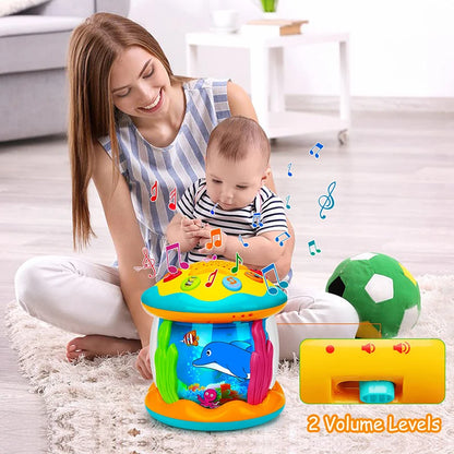 Baby Toys 1-3 Years Babies Ocean Light Rotary Projector Musical Toys Montessori Early Educational Sensory Toys for Toddler Gifts Maternitesolution