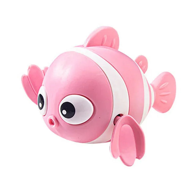 Baby Bath Toys Cute Swimming Fish Cartoon Animal Floating Wind Up Toys Water Game Classic Clockwork Toys For Toddlers Maternitesolution