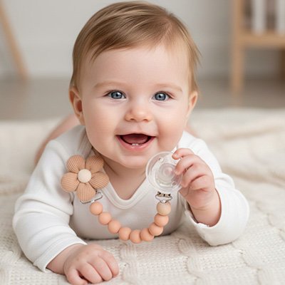 Attache tetine sécurisée anti-perte, design mignon pour bébé