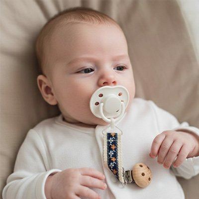 Attache tetine confortable avec clip résistant, accessoire bébé quotidien