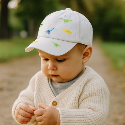 Casquette pour bebe blanche