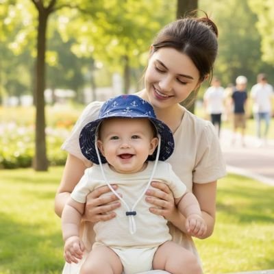 Chapeau bebe-maman souri avec bebe