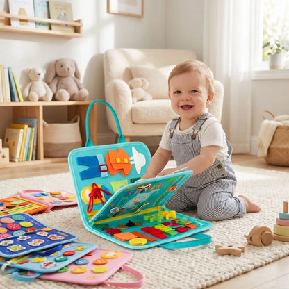 Livre Sensoriel Montessori |Activités bébé - Maternitesolution