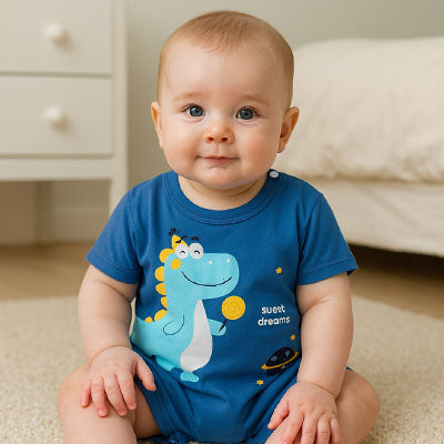 barboteuse bébé-bleue