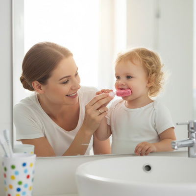 Brosse a dent bebe| Silicone 360° Douce - Maternitesolution