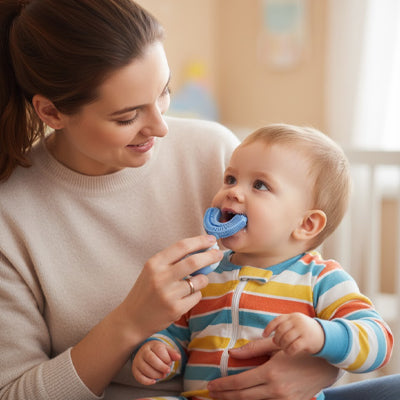 Brosse a dent bebe| Silicone 360° Douce - Maternitesolution