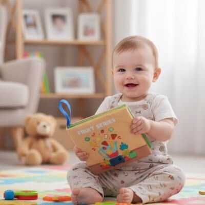 Livre bébé en tissu | Éveil Sensoriel - Maternitesolution