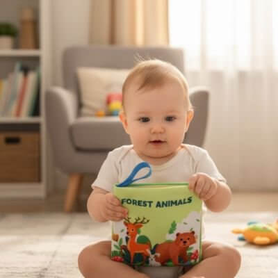 Livre bébé en tissu | Éveil Sensoriel - Maternitesolution
