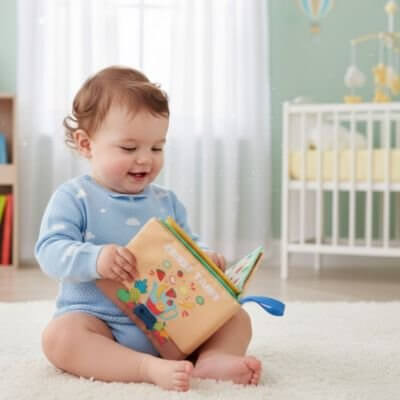 Livre bébé en tissu | Éveil Sensoriel - Maternitesolution