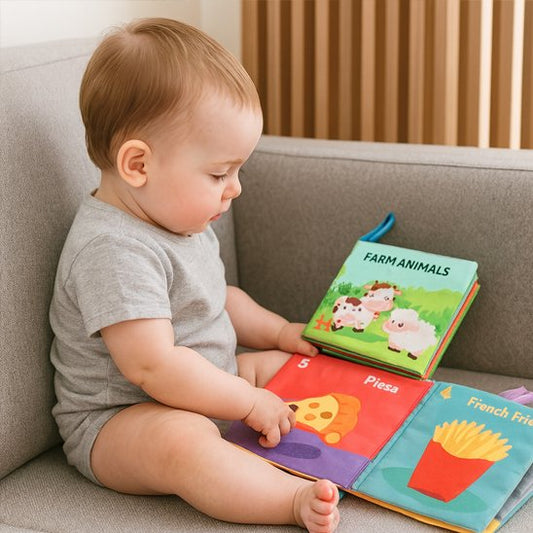 Livre bebe en tissus | Interactif Sensoriel