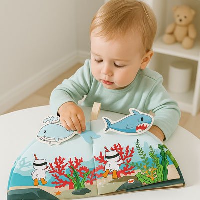 Livre bebe en tissus | Éveil Interactif