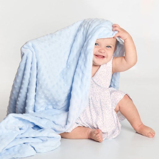 Couverture bébé en minky | Douceur Sensorielle