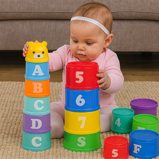 Cubes d'Empilage Éducatifs | Jouet bébé 1 an Maternitesolution