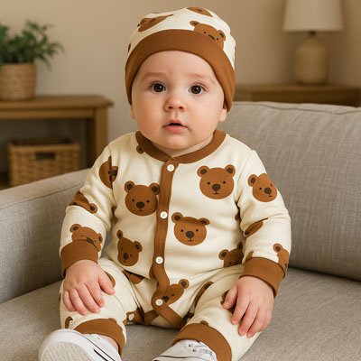 Barboteuse Ourson | Douceur Coton Maternitesolution