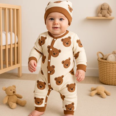 Barboteuse Ourson | Douceur Coton Maternitesolution