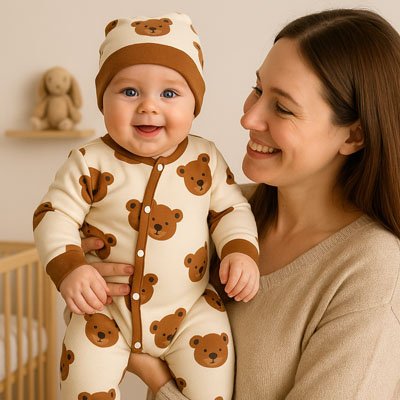Barboteuse Ourson | Douceur Coton Maternitesolution