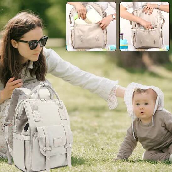 sac a langer- maman tient bebe