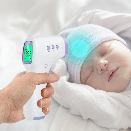Thermomètre frontal infrarouge sans contact | PrecisTemp Maternitesolution