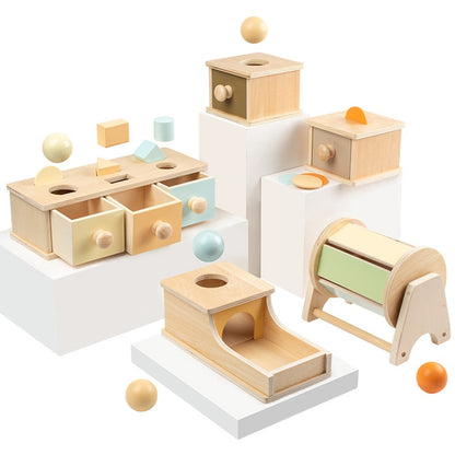 Jeu d'éveil en bois | Montessori Macaroon ™ - Maternitesolution